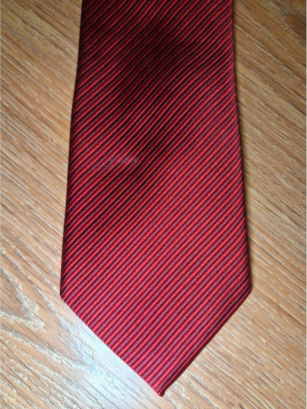 Donald Trump Signature 100% Silk Tie Red Striped Handmade